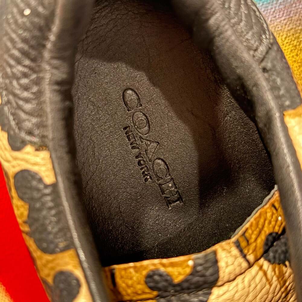 Coach High Line Wild Beast Leopard Print Pebble Leather Low Top Sneakers Sz 8.5 - Picture 14 of 14